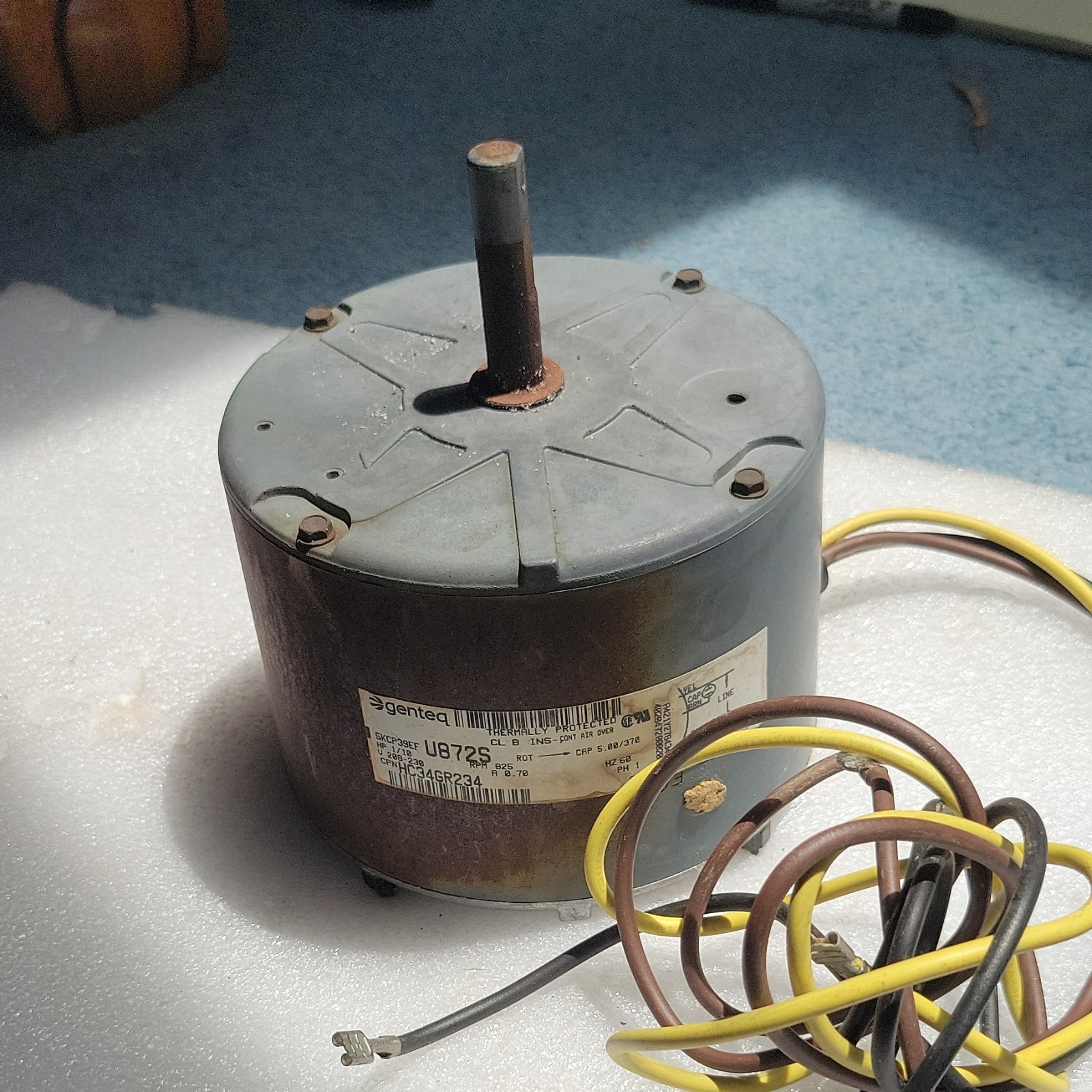 Genteq PSC HVAC Motor 5KCP39EFU872S HC34GR234 208-230V 0.70A TP