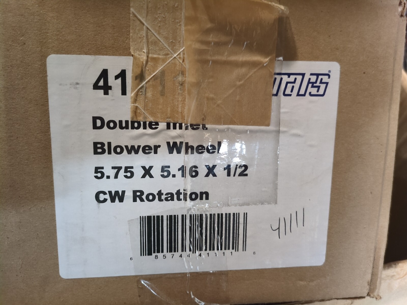Mars 41111 Clockwise Blower Wheel Double Inlet 5.75 X 5 X 1/2