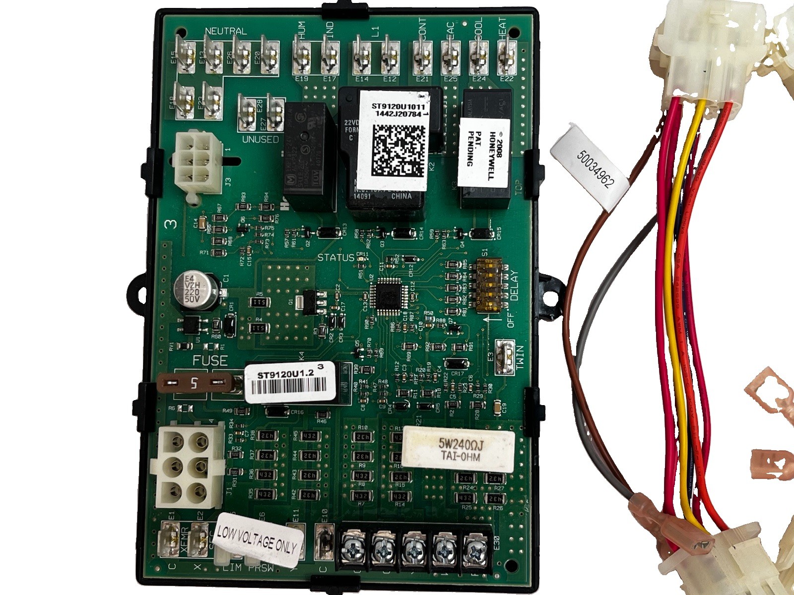 HONEYWELL ST9120U1011 UNIVERSAL FAN TIMER CONTROL BOARD AND HARNESS NEW OPEN BOX