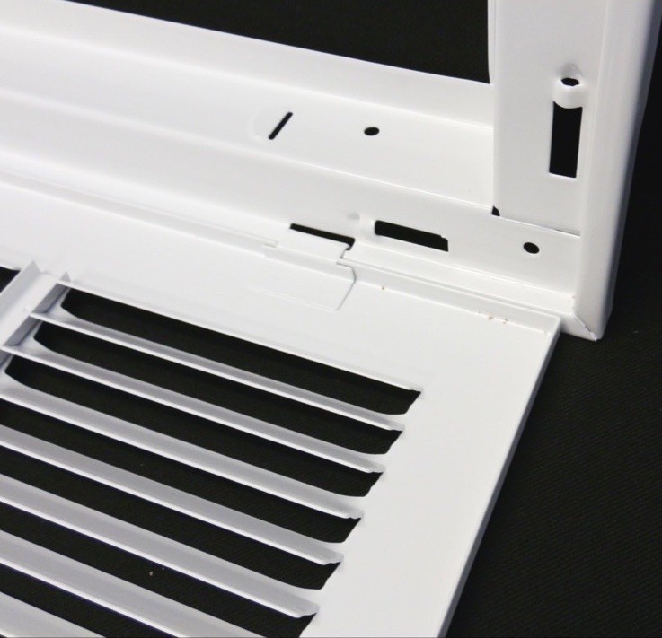 HVAC Premium 32×18 Duct Opening Steel Return Air Filter Grille 1” Filter White