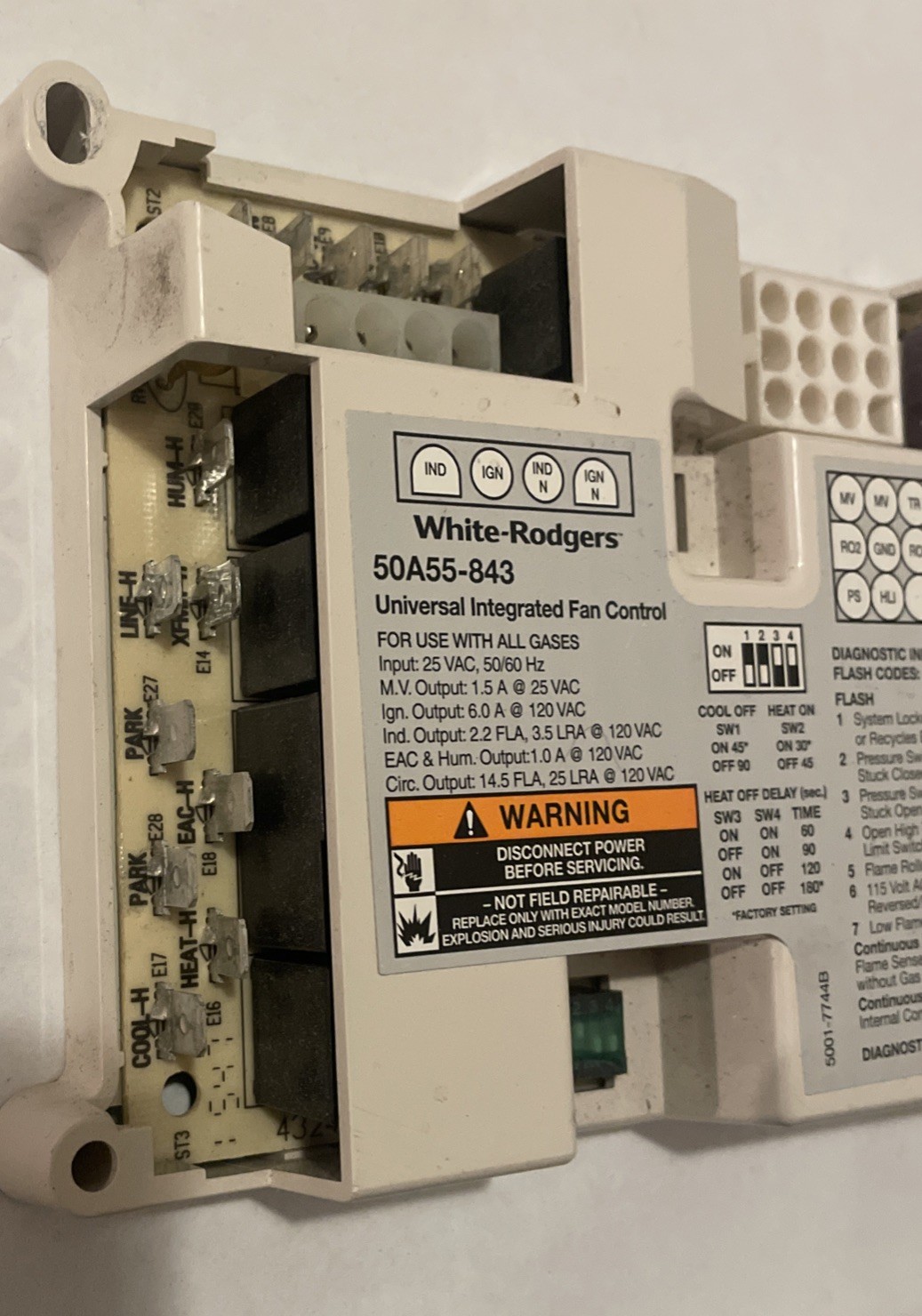50A55-843 GUARANTEED WORKING TESTED Furnace control board