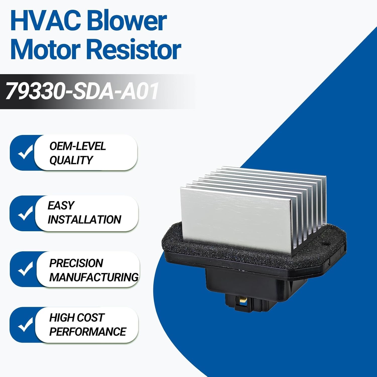 HVAC Blower Motor Resistor Compatible with 2001-2011 Honda Civic,03-12 Accord,02