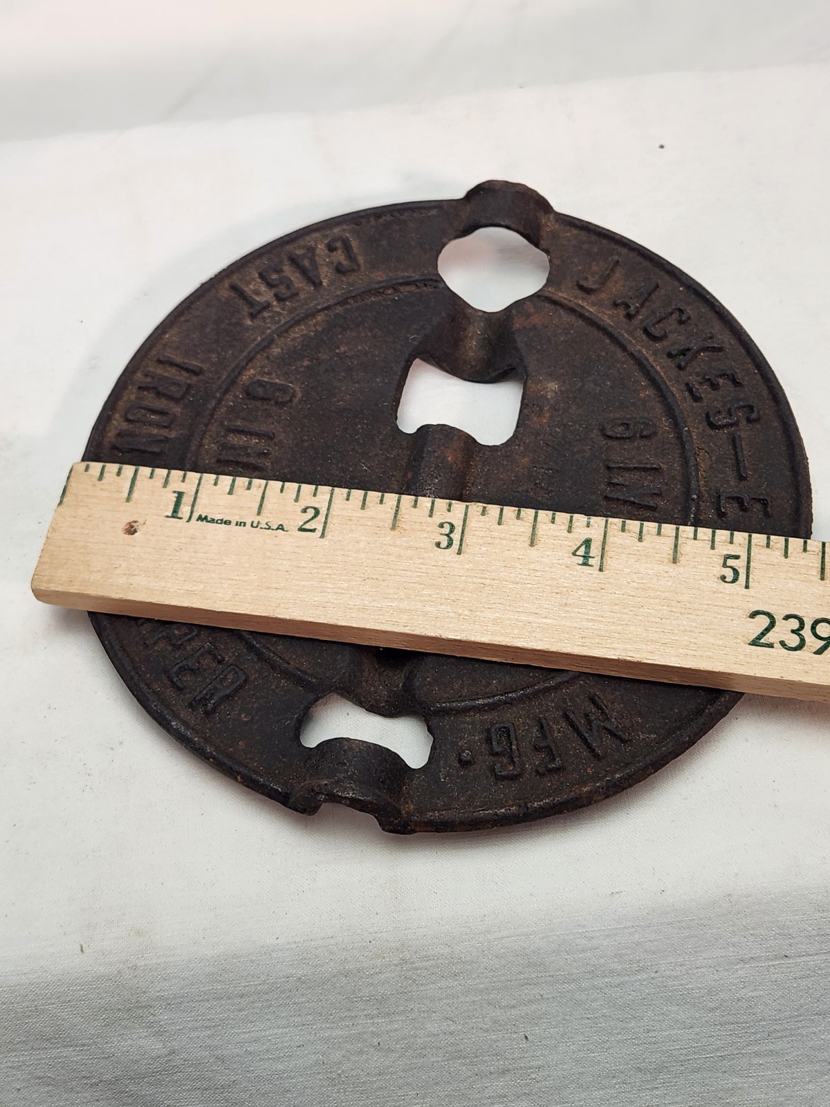 Jackes-Evans Mfg. 6 Inch Cast Iron Flue Damper Wood Stove Furnace Wall Hanger