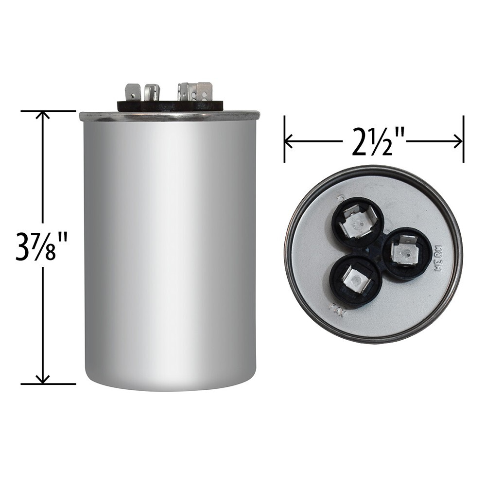 USA 40+5 uf/MFD 370-440 VAC volts Round Dual Run Capacitor 50/60 Hz – Lot-1