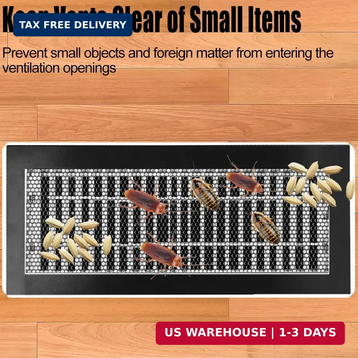 Magnetic Vent Covers Screen 4 Pack – 4×10 Inch Air Vent Filters with Durable PVC