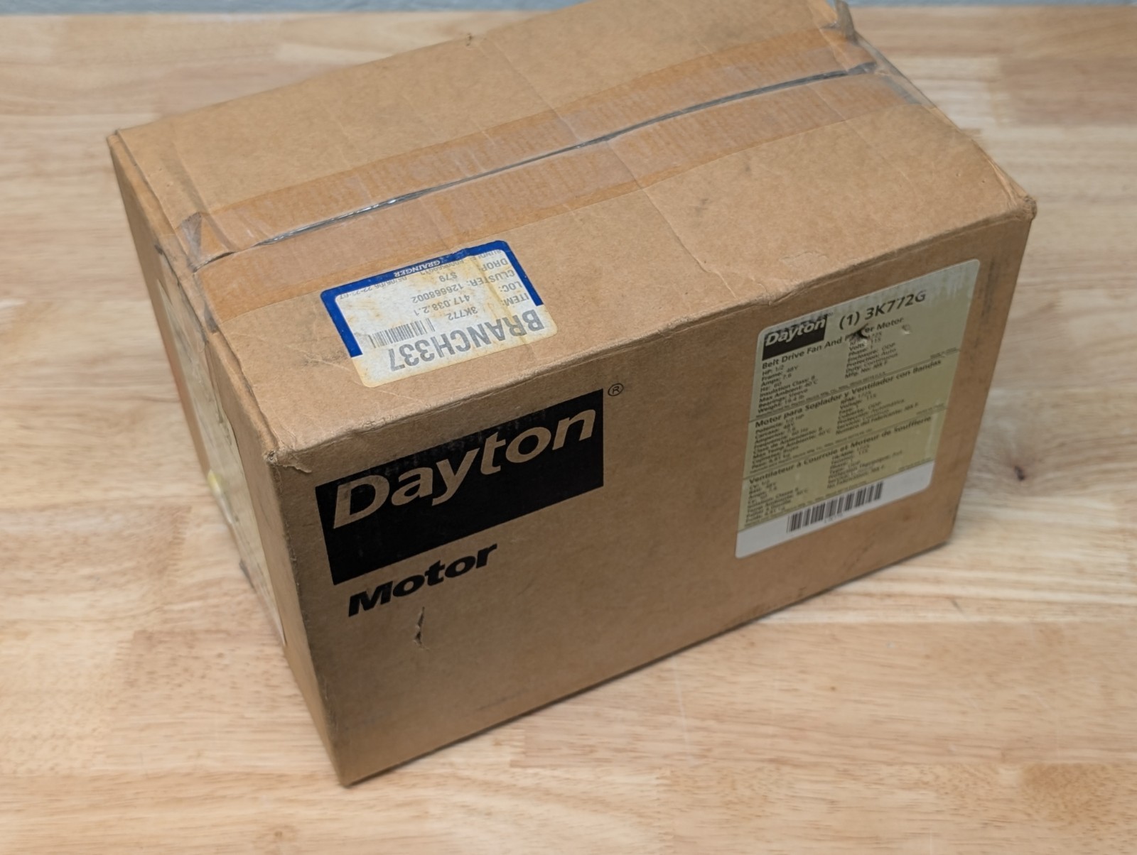 Dayton 3K772G Belt Drive 1/2 Hp Fan and Blower Motor