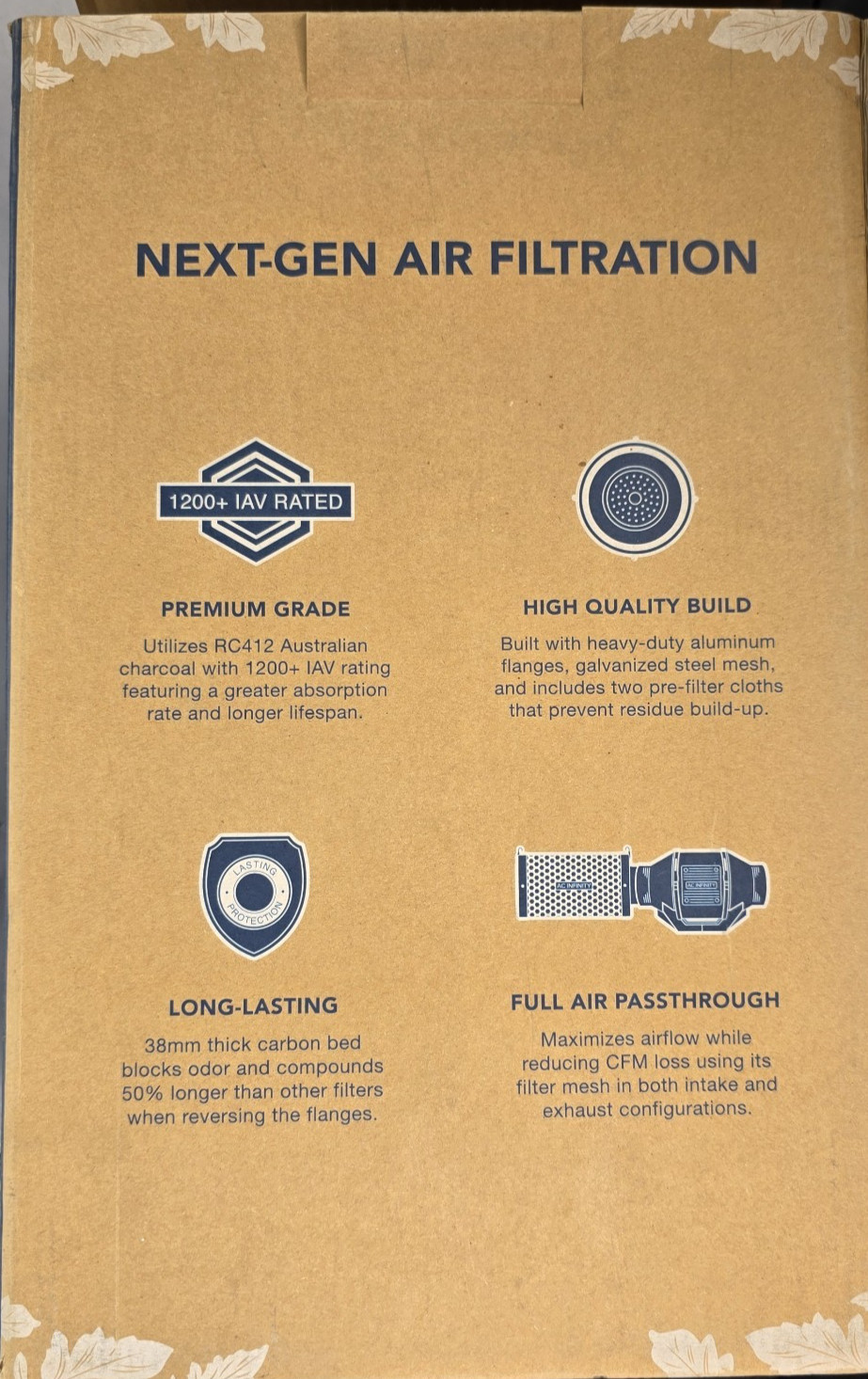 AC Infinity Duct Carbon Filter 6″ AC-DCF6