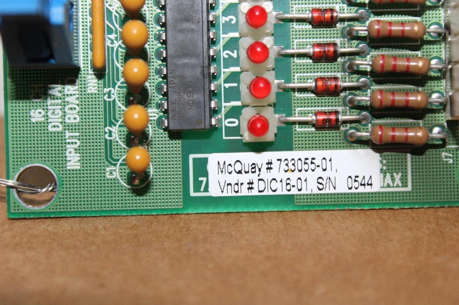 MCQUAY DIGITAL INPUT BOARD 733055-01 006-000427-01 **WARRANTY INCLUDED**