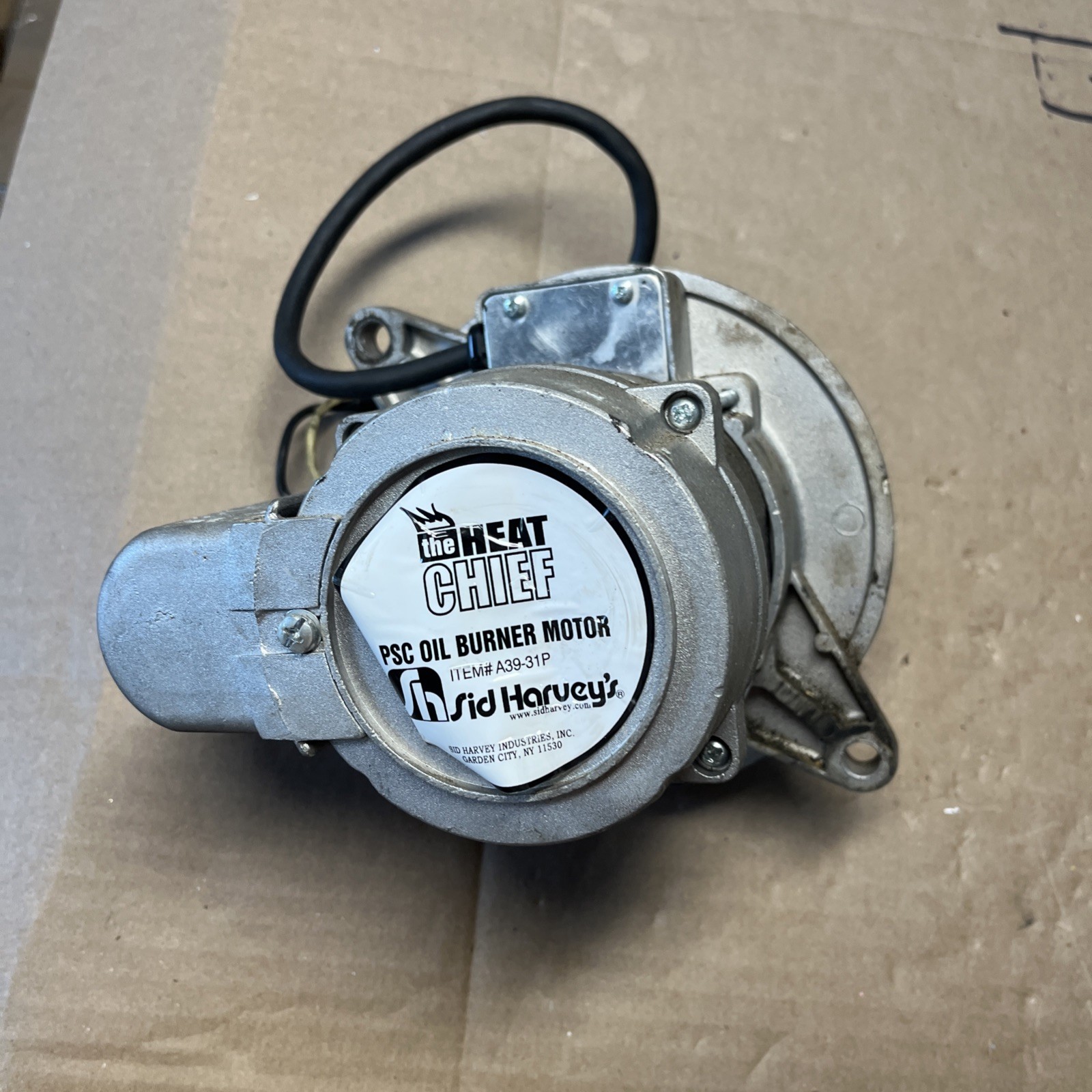 Sid Harvey’s A39-31P Oil Burner Motor, 1/7 Hp, 3450 RPM, 115V, Automatic Reset