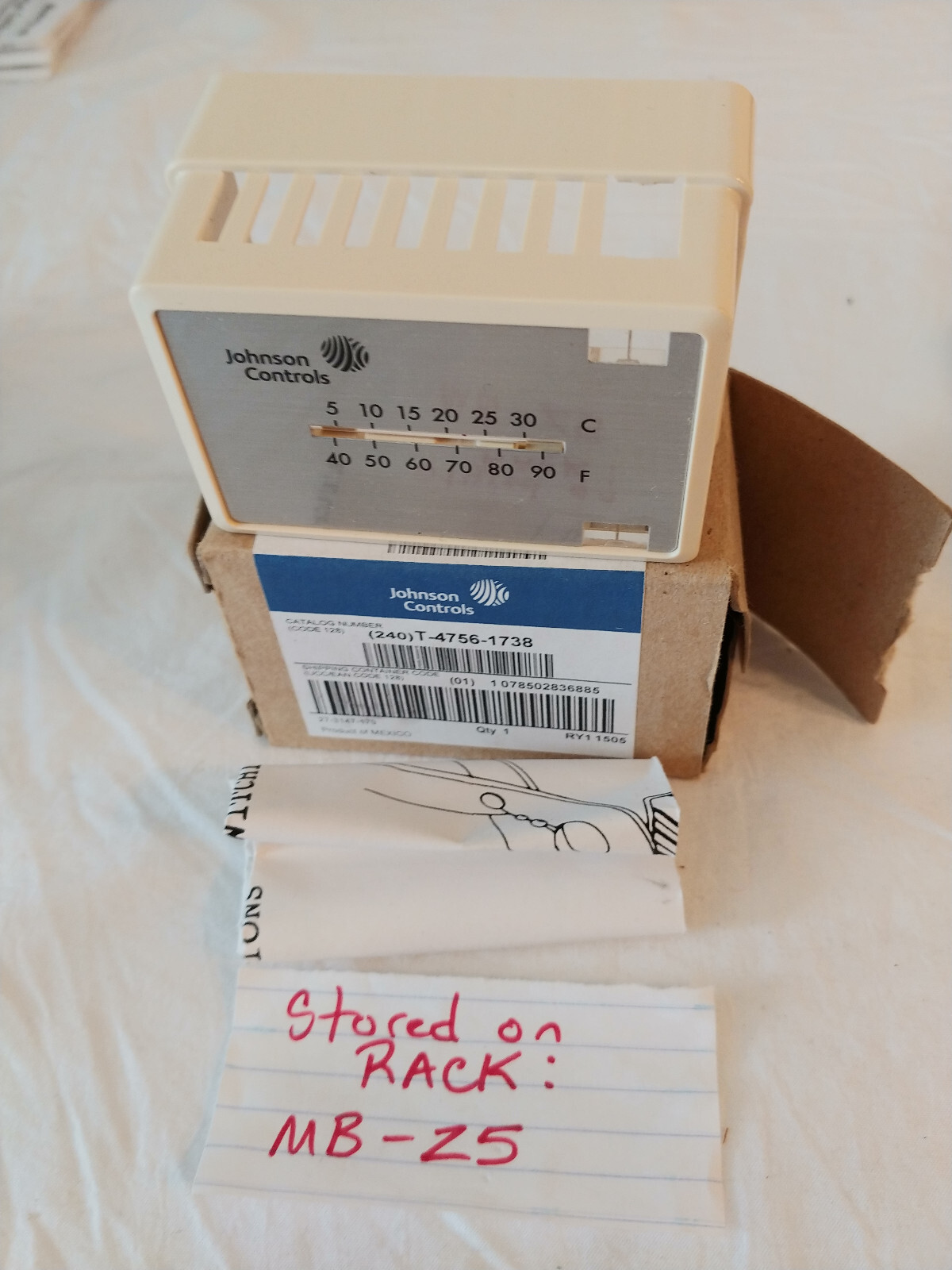 Johnson Controls T-4756-1738 Pneumatic Thermostat Cover
