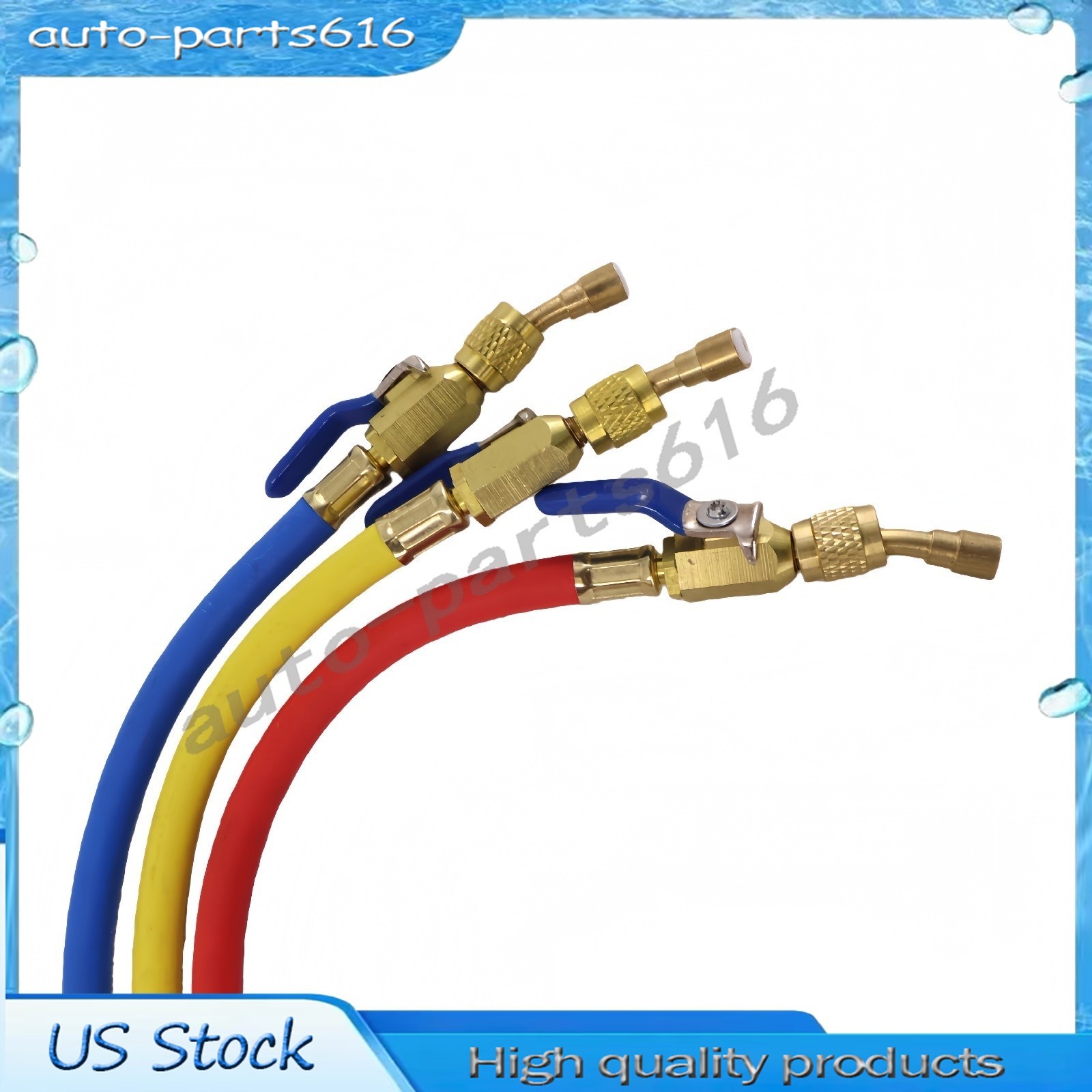 3Pack 29986 For R-410A Refrige Plus II 1/4″ Hose with Compact Ball Valve 72″ NEW