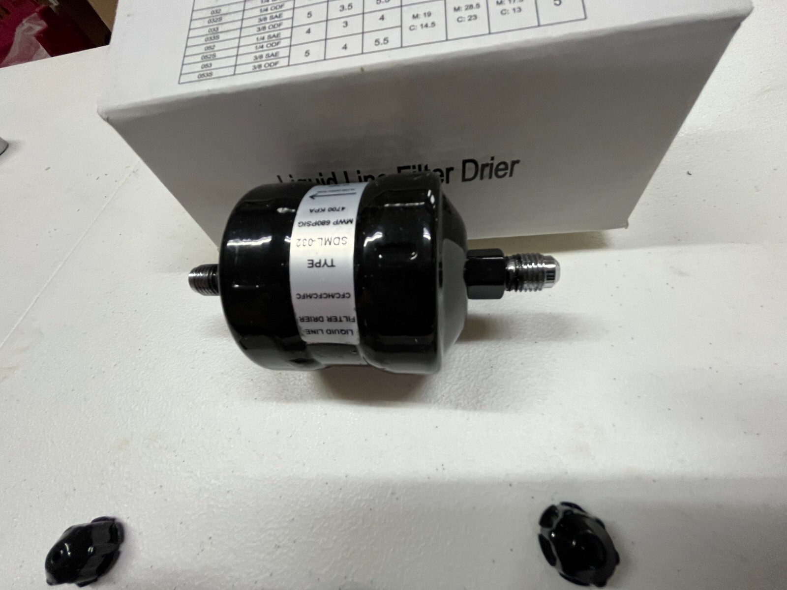 SDML 032 1/4-in SAE Liquid Line Refrigerant Filter Drier, 3 Cubic Inch