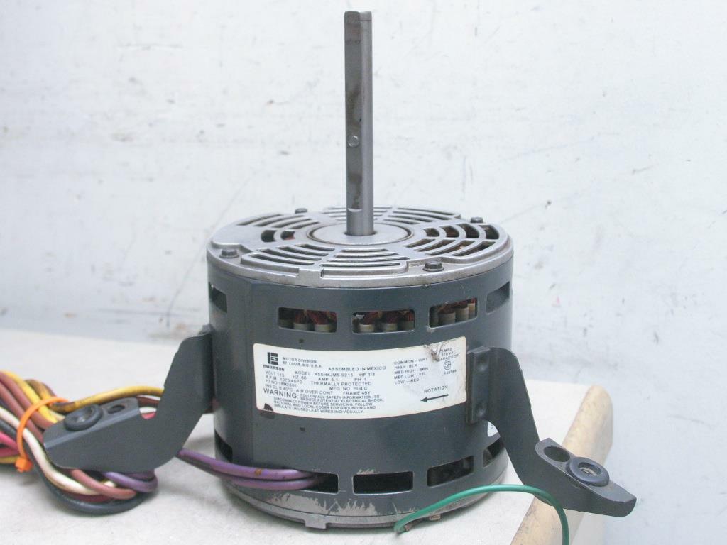 EMERSON K55HXJMS-9215 Blower Motor 1/3HP 1075RPM 4SPD 115V 1PH 60Hz 18M2601