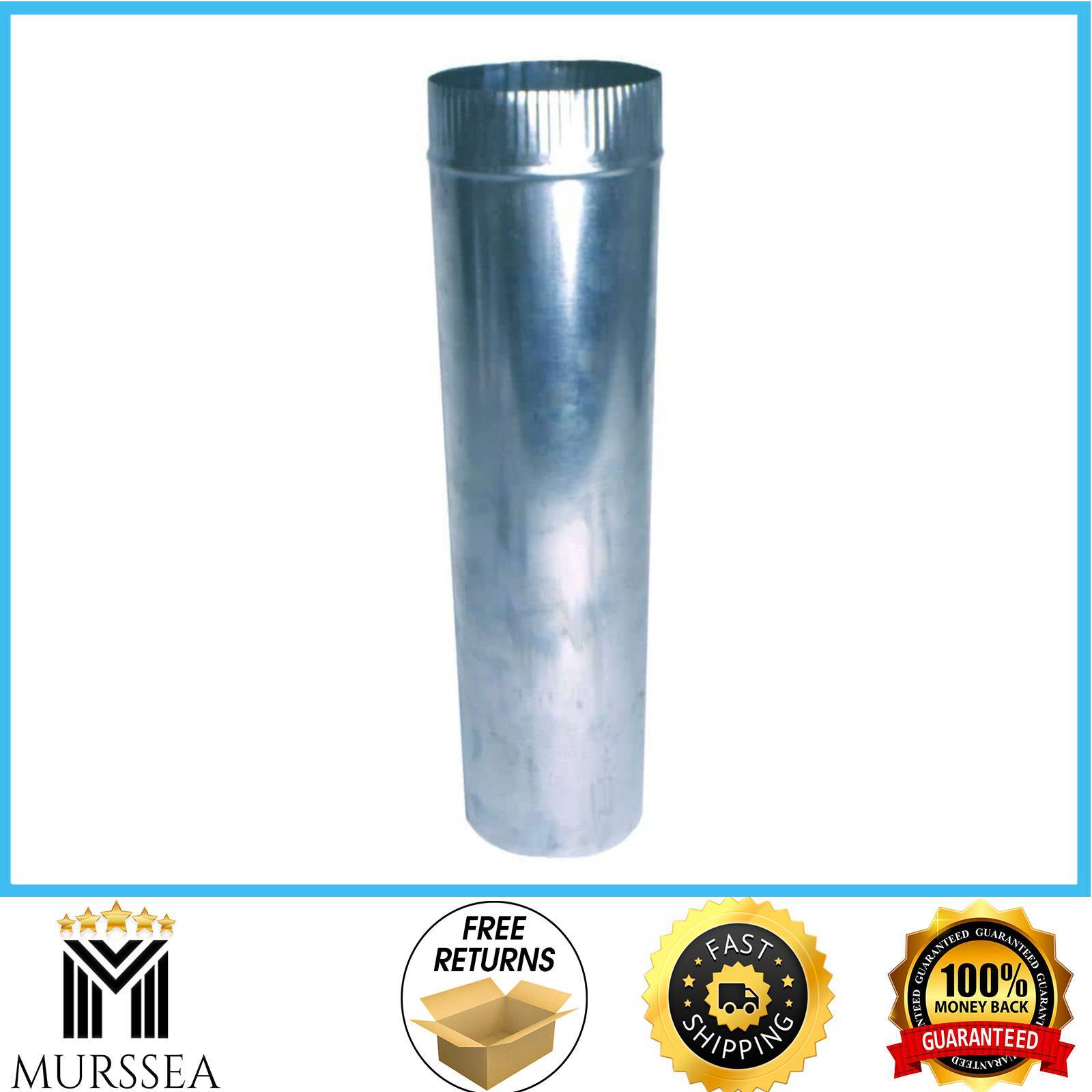 6 In. X 24 In. 26 Gauge round Metal Duct Pipe