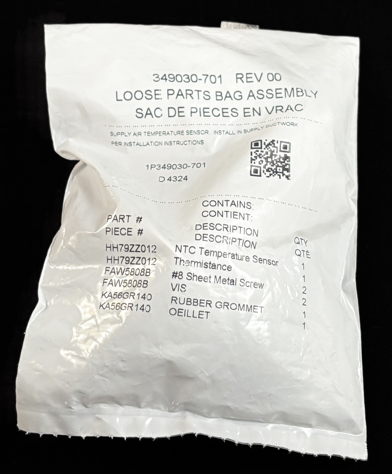 Supply Air Temperature Sensor Part Number 349030-701 Brand New Sealed!
