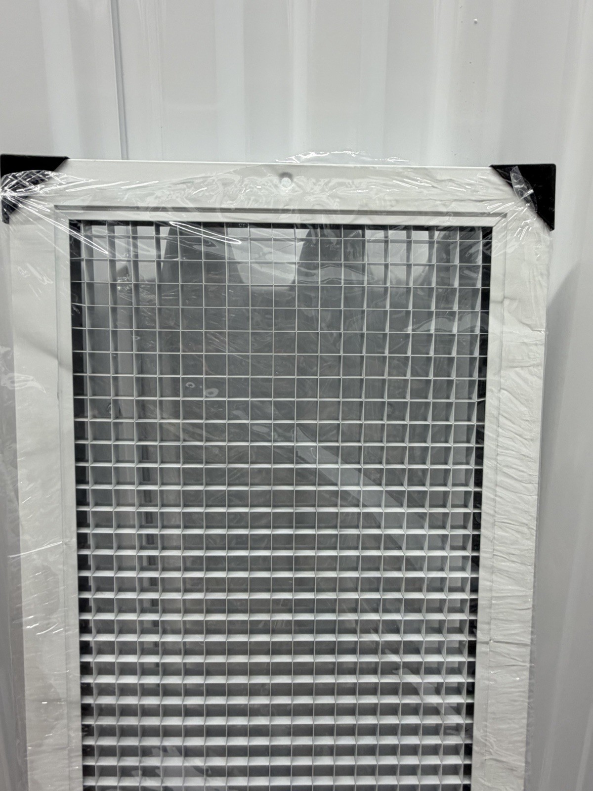 Aluminum Eggcrate Return Air Grille, 10×30 Duct Opening, High Air Flow, White