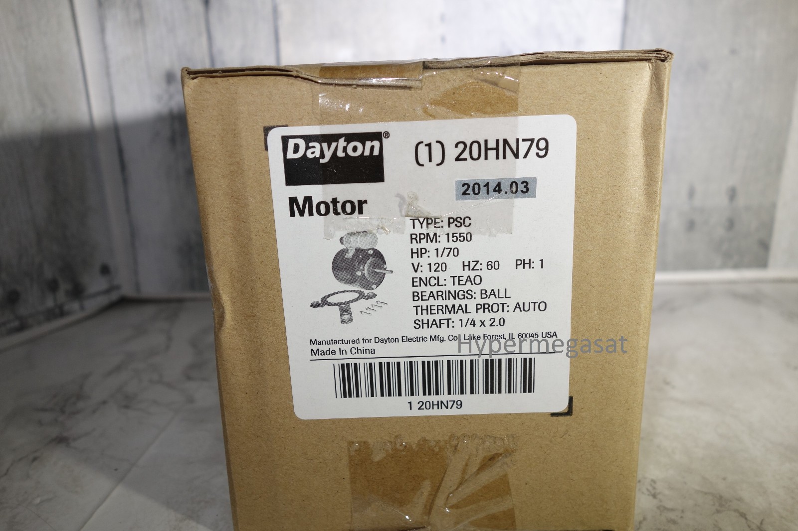 Dayton HVAC 20HN79 Electric Motor 1/70 HP 1550 RPM 120V