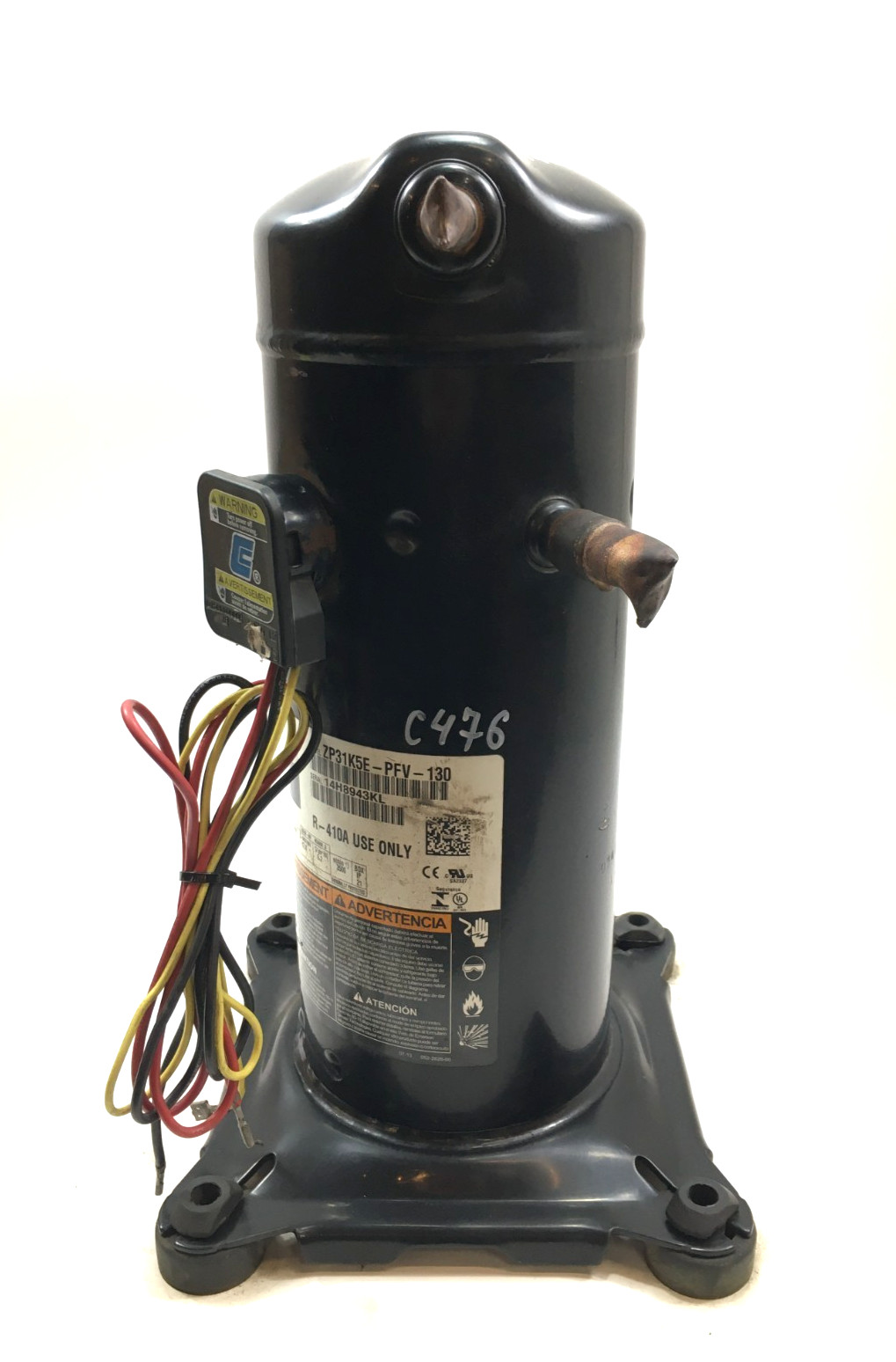 Copeland 2.5 Ton Scroll Compressor ZP31K5E-PFV-130 R410A 208/230V 1 PH used C476