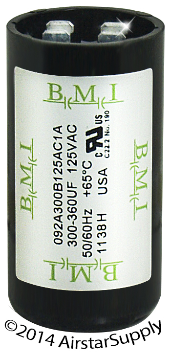 Motor Start Capacitor 300-360 uF MFD 110 / 125 VAC MARS 11020 JARD 11920 PMJ300
