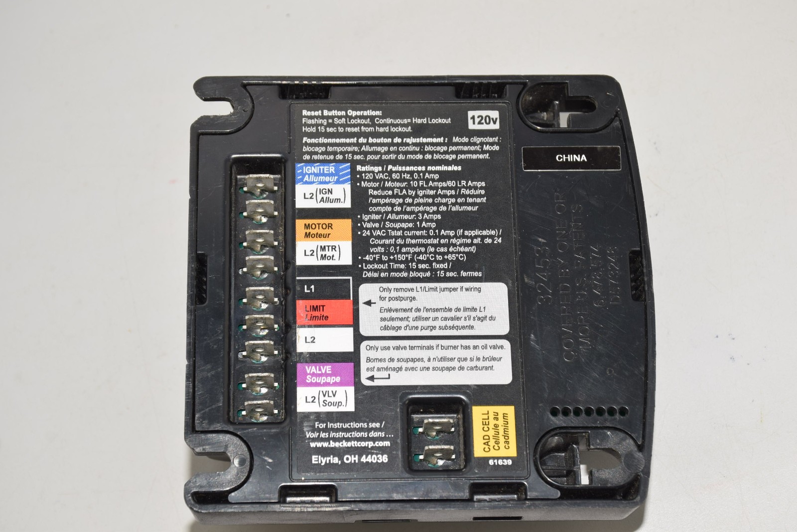BECKETT GeniSys 7505 120-Volt Oil Burner Control – 32453 – (No Wires included)