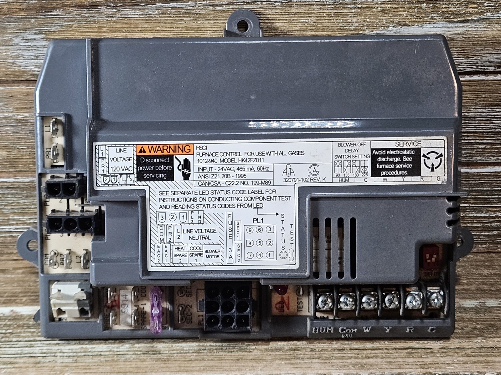 Carrier Bryant Payne HK42FZ011 Furnace Control Circuit Board 1012-940