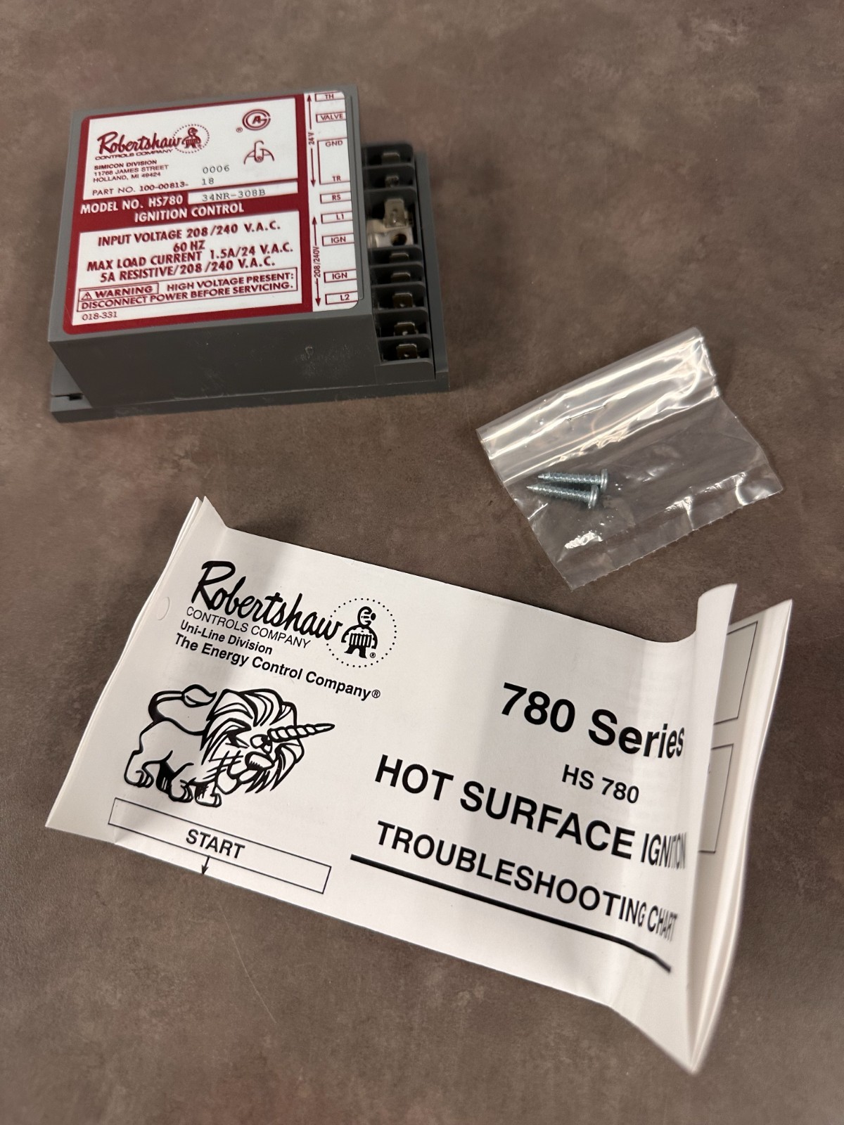 Ignition Module Robertshaw 780-782, 100-00813-19 HS780 34NR-308B, L37-911