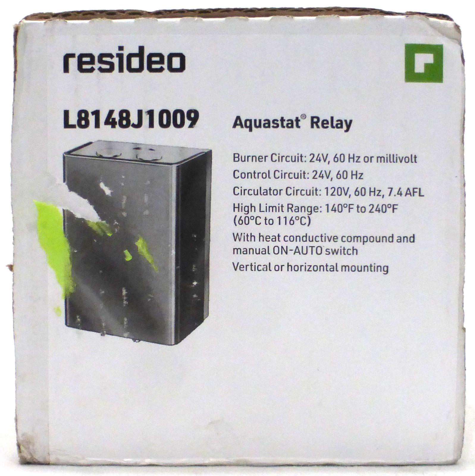 resideo AQUASTAT RELAY L8148J1009, USED