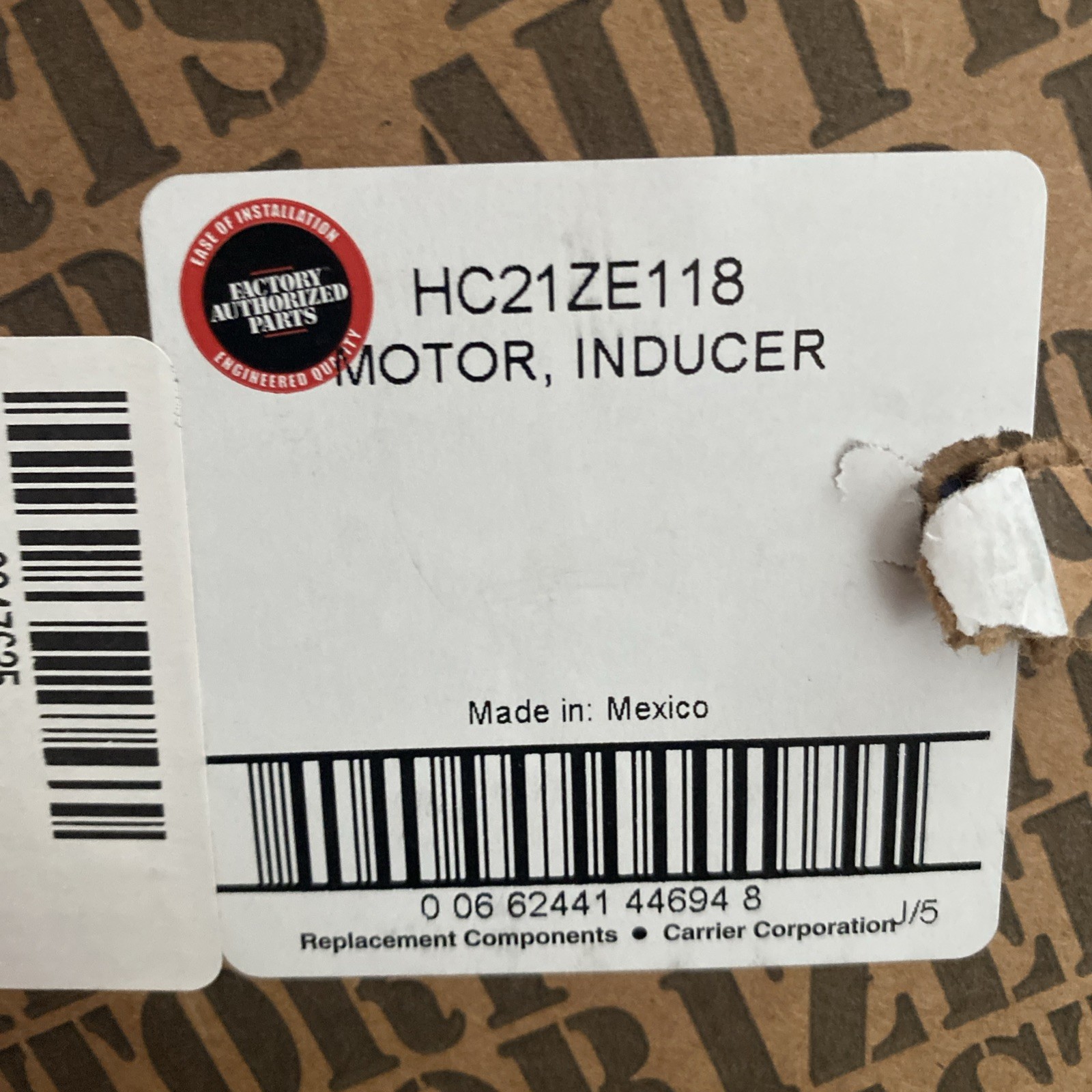 318984-753 HC21ZE117 Draft Inducer Motor Assembly for Carrier Furnace,HC21ZE114A