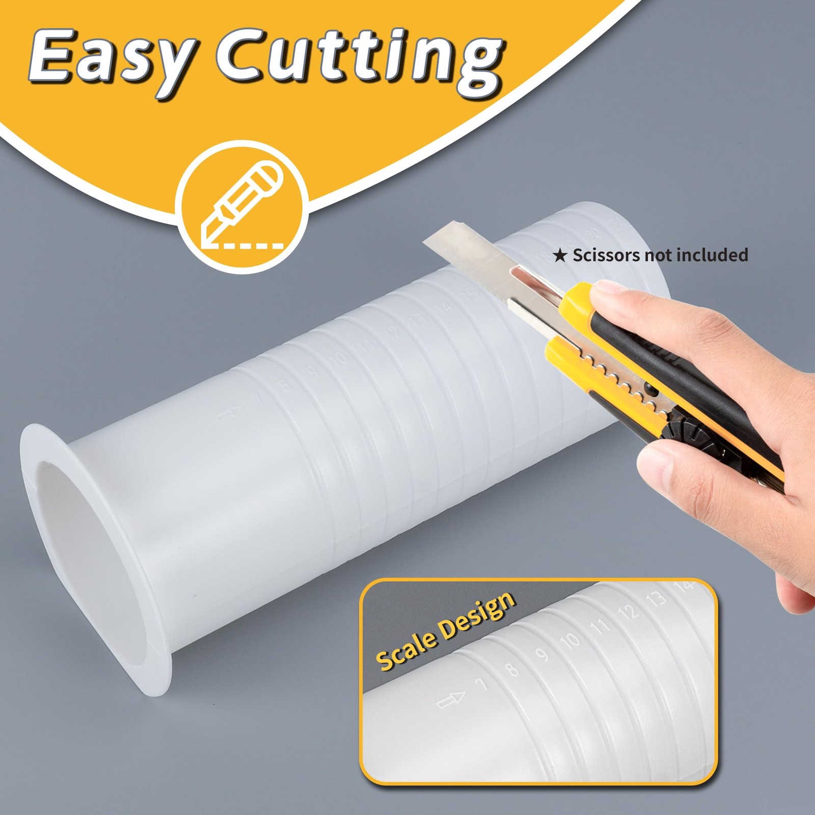 Flamorrow Mini Split Cover Wall Sleeve for Air Conditioning Line Set White