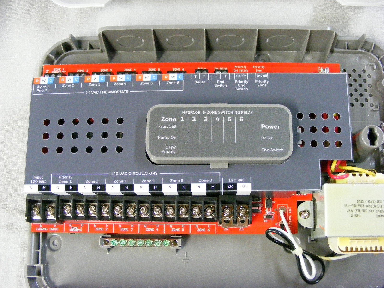 Honeywell HPSR106 Hydronic Pro 6 Zone Switching Relay Panel Heating Boiler
