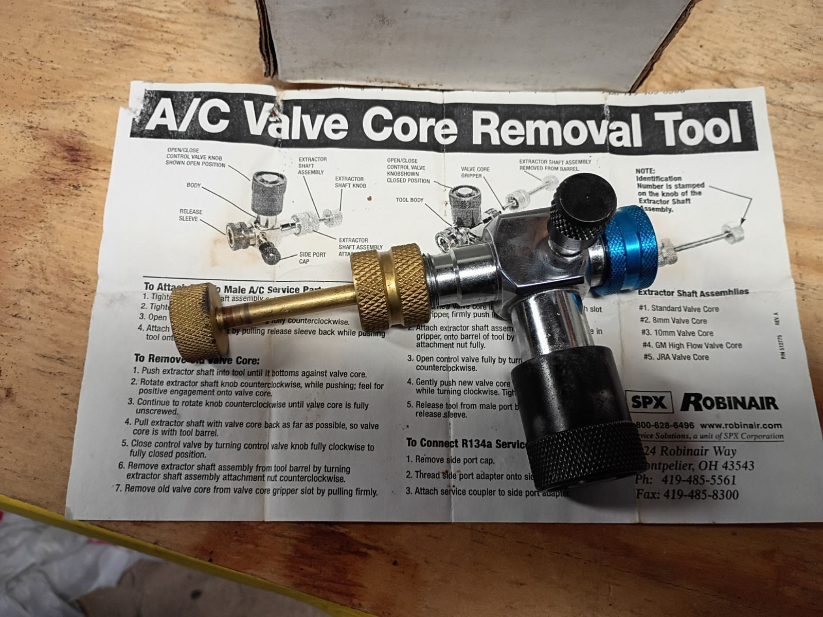 ROBINAIR Valve Core Removal Installation Tool R134A LOW SIDE 18336 COUPLER USA