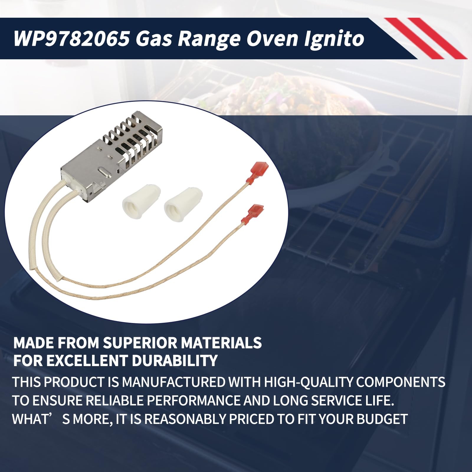 Promrmr Igniter Glowbar Broil WP9782065 Fit for Whirlpool WP9782065, Silver