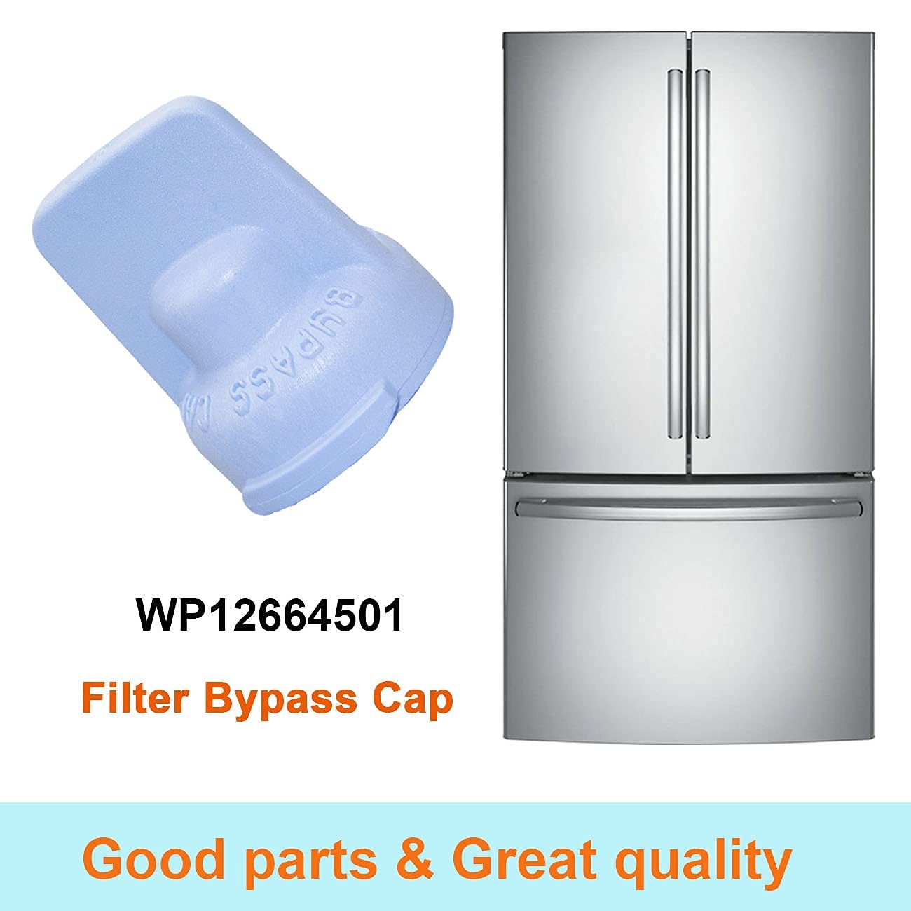 W11395888 WP12664501 Replacement Fi-lter Bypass Cap for 1 Count (Pack of 1)