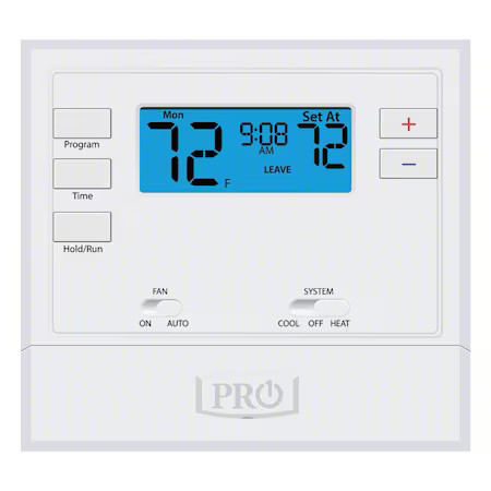 Pro1 Iaq T605-2 Non-Programmable Thermostat, 5-1-1 Programs, 1 H, 1 C, Wall