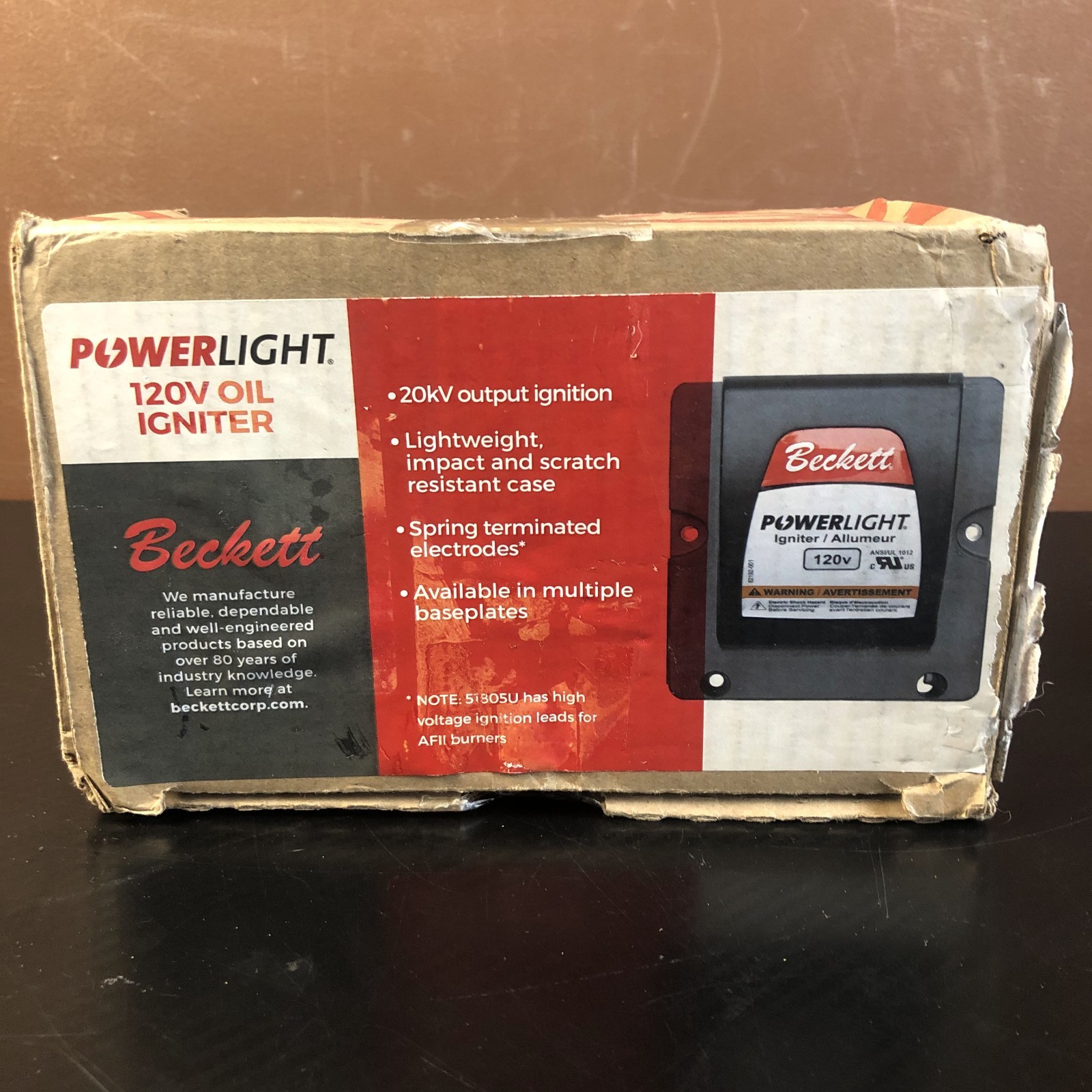BECKETT Electronic Oil Igniter A, AF, AFG, NX Burners Power Light 120V Igniter