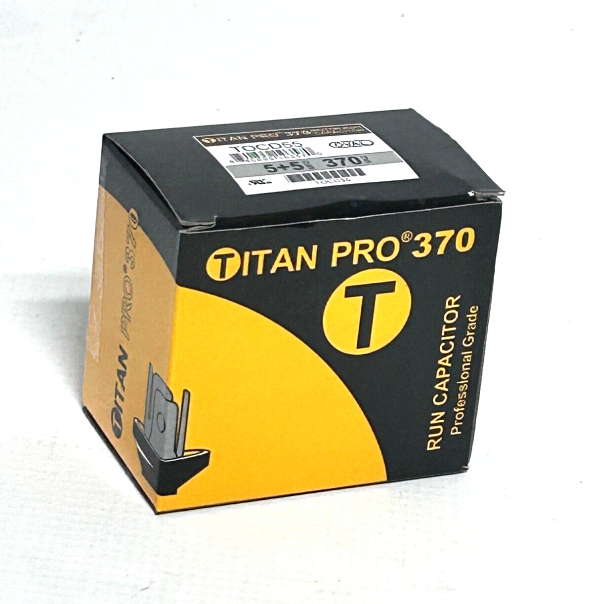 TITAN PRO MOTOR RUN CAPACITOR 5+5 MFD 370 VOLT OVAL TOCD55