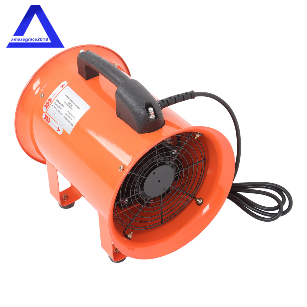 8″ Utility Blower Fan Exhaust Fan Ventilation Fan Portable 180W 900CFM 3450RPM