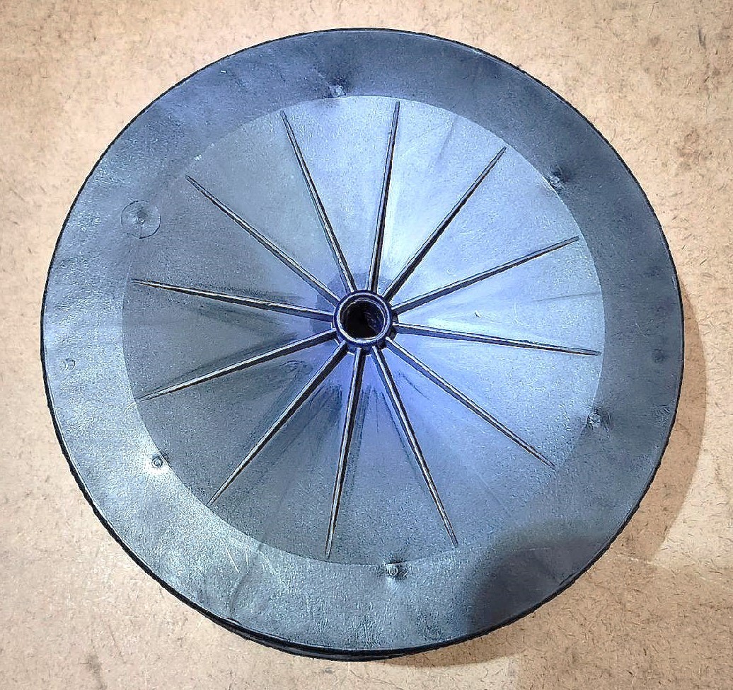 Carrier 428 19 007: Blower fan wheel, black, 8-1/4″OD x 4″ TH w/ 1/2″ D-shaft