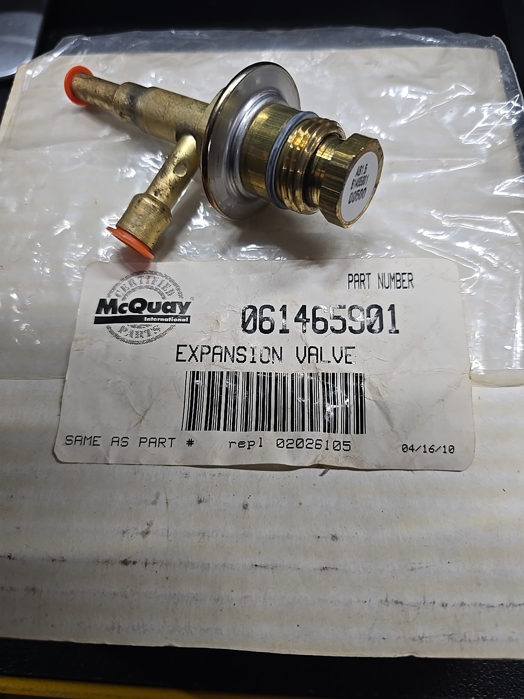 McQuay – 061465901 Expansion Valve OEM R22 – 1/4″ x 3/8″ ODF (NIB)