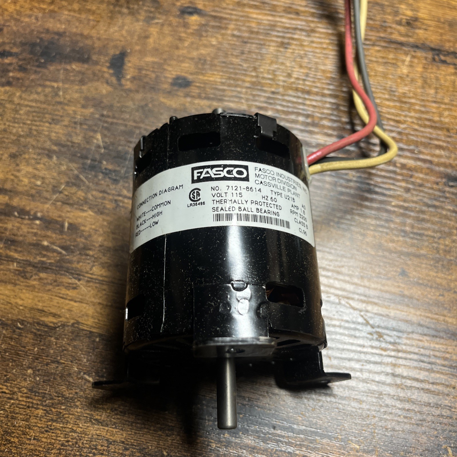 Fasco 7121-8614 Type U21B Draft Inducer Motor