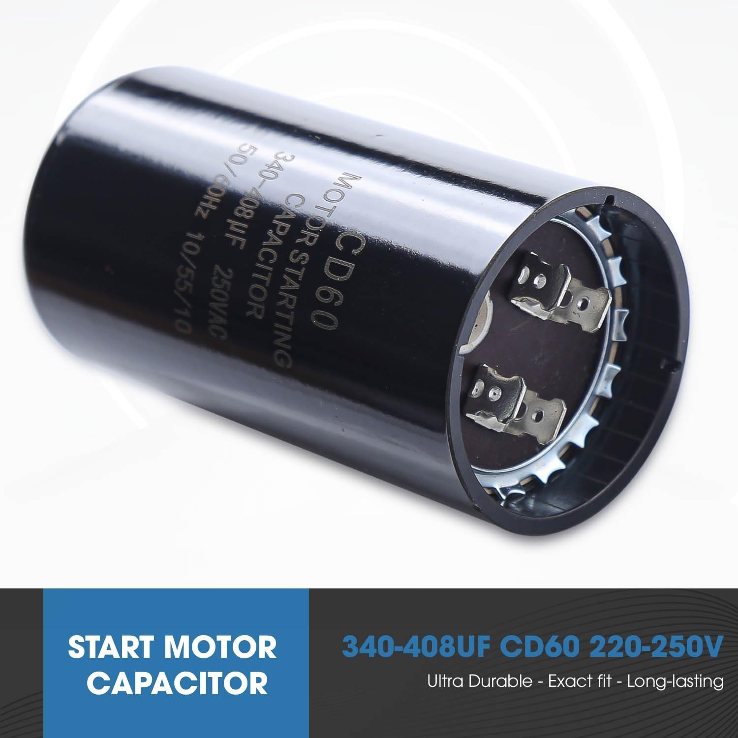 Reliable 340-408 uf Motor Start Capacitor 220-250V with Enhanced Safety Features