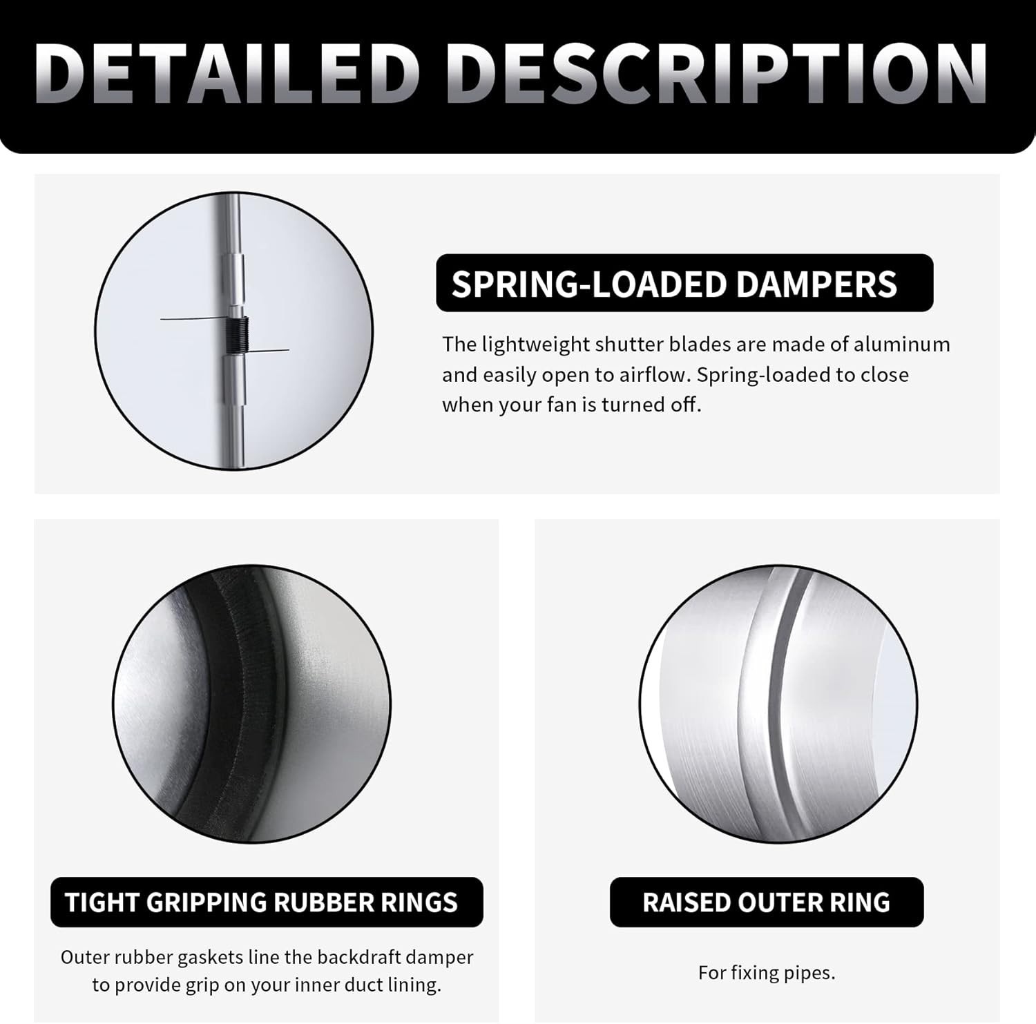 6-Inch Backdraft Damper: Reliable Airflow Preventer for HVAC Efficiency