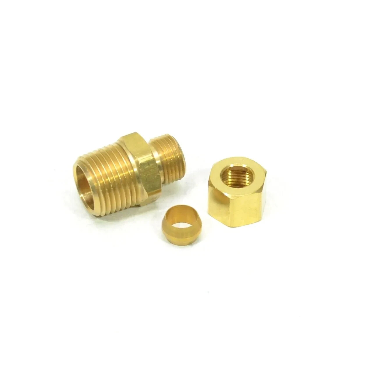 5/16 OD Compression Tube x 3/8 Male NPT Brass Adapter Fitting Water Oil Gas line