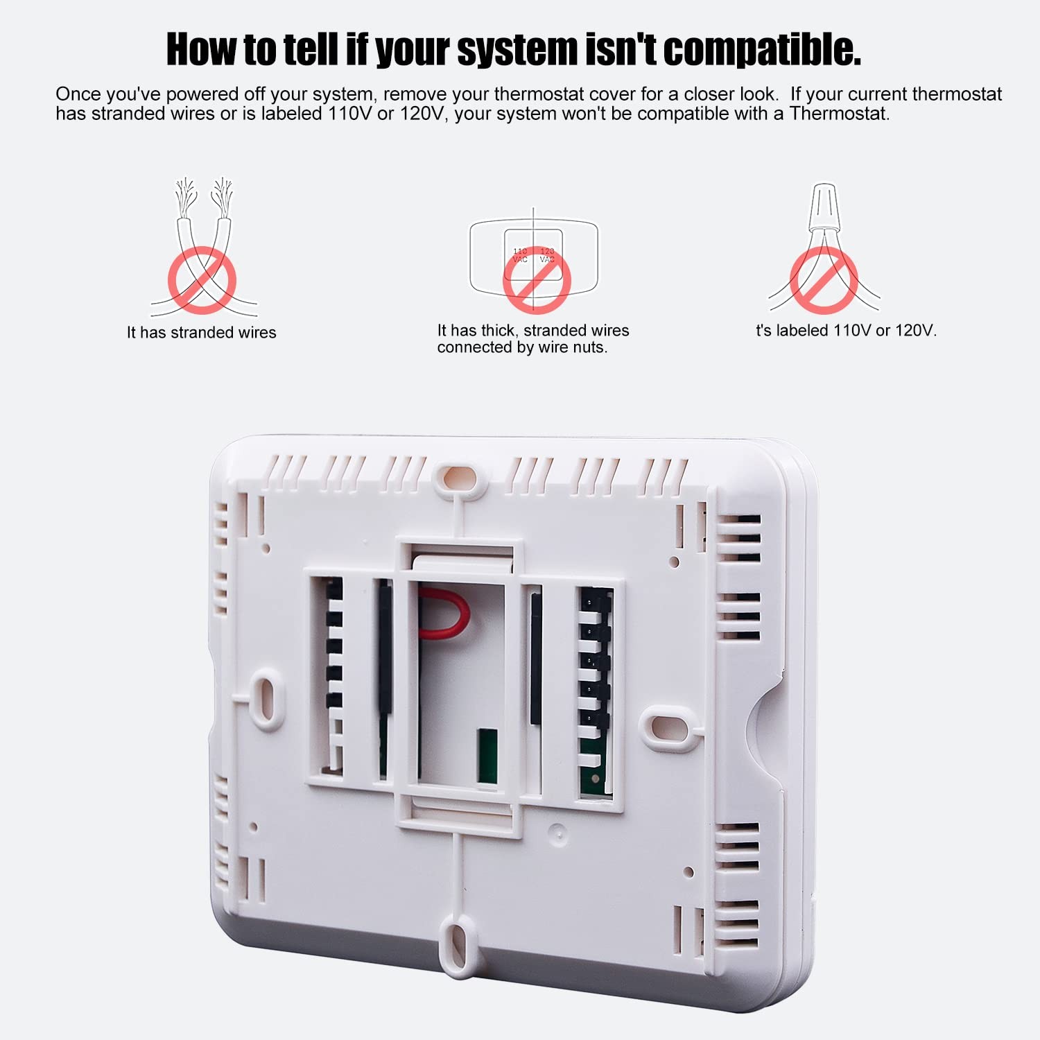 Heagstat H721 Non-Programmable Heat Pump Thermostat, 2 Heat/1 Cool, White