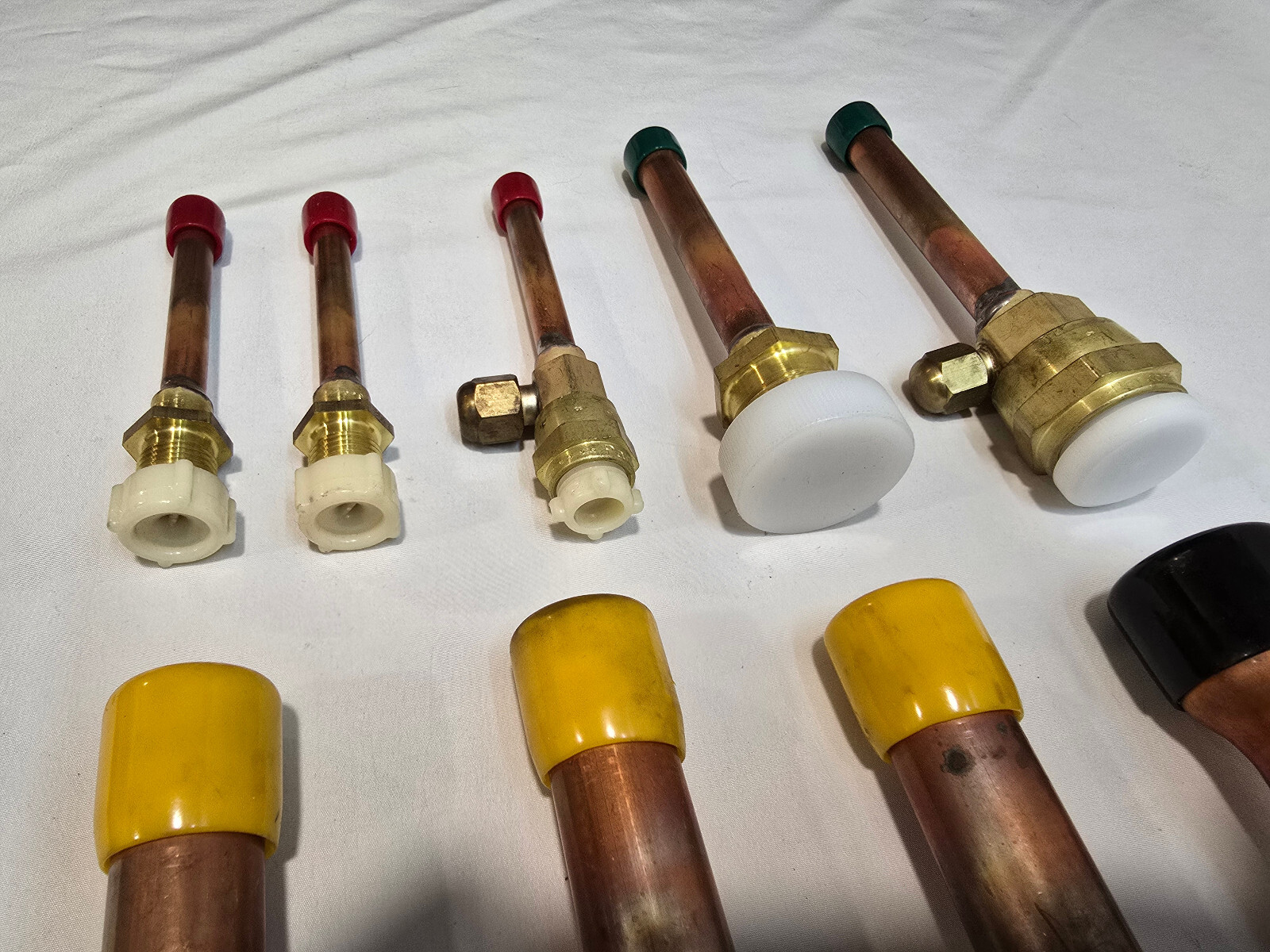 Lot 13x Parker Legris Quick Connect Stub Tubes Brass Copper HVAC Service Tools