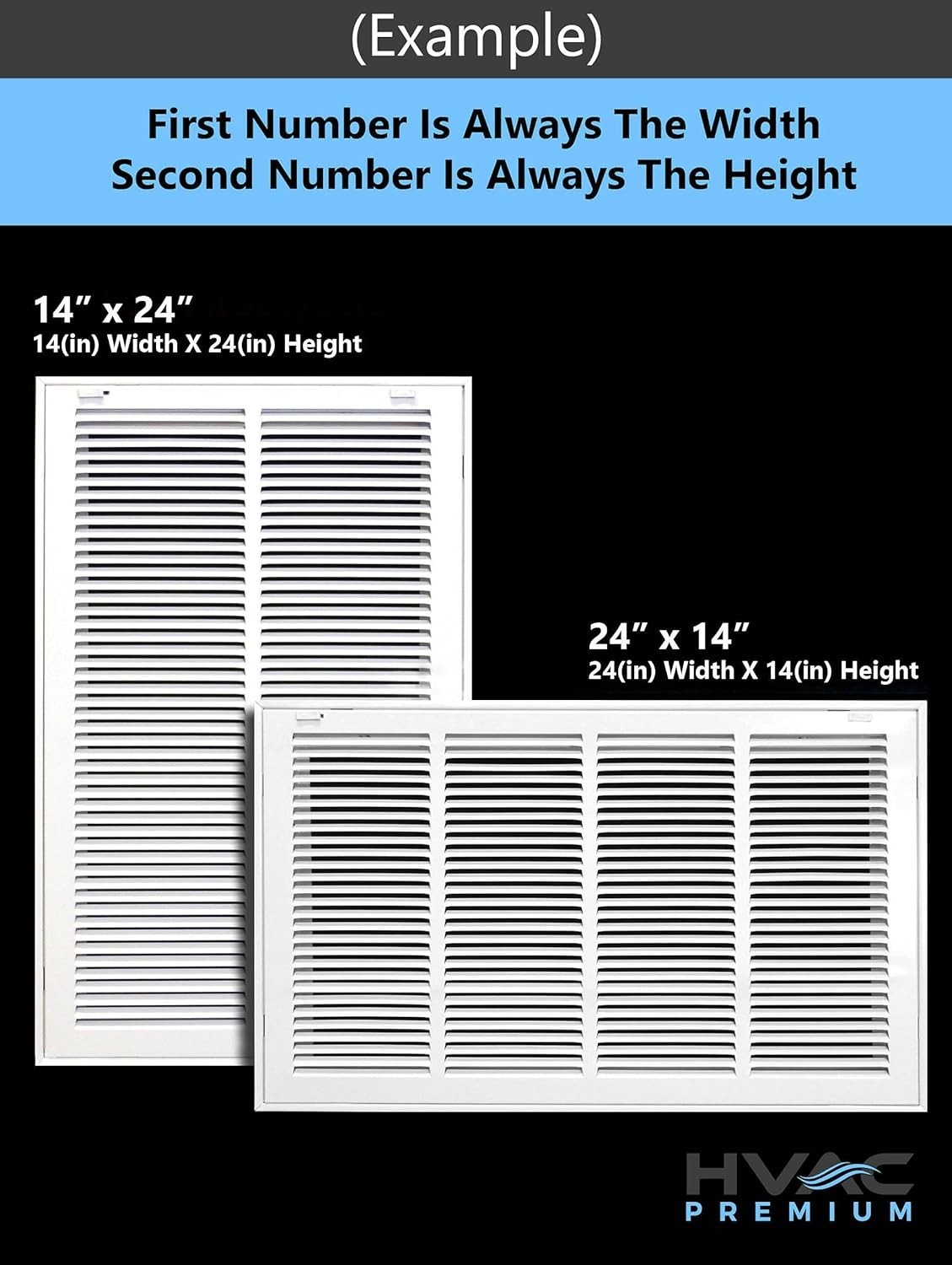 HVAC Premium 26 x 8 Duct Opening Steel Return Air Filter Grille, for 1-inch Filt
