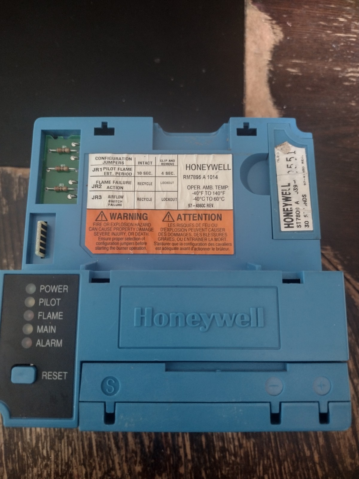 Honeywell RM7895 A 1014 Burner Control Complete System Tested Working