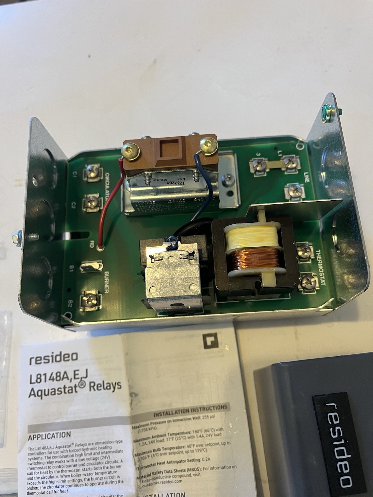 Resideo L8148A1017/UAquastat High Limit 140 to 240 Degrees Fixed Horizontal New