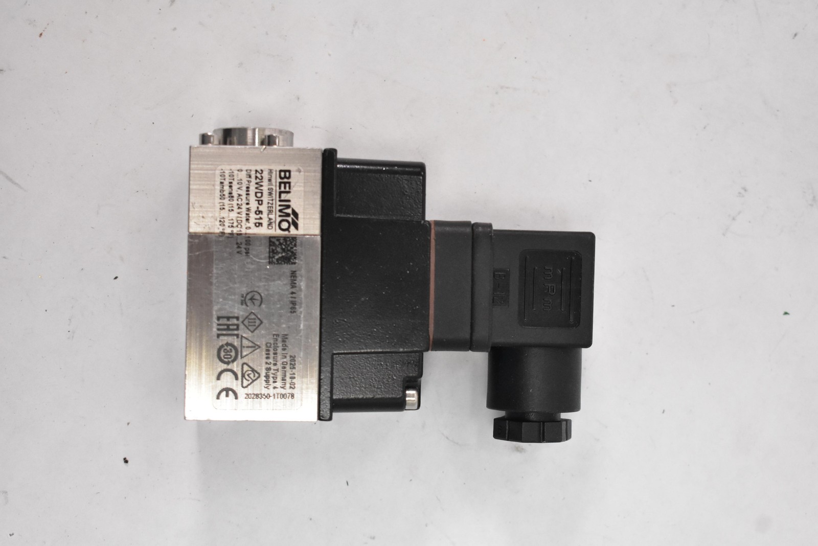 Belimo 22WDP-515 Differential Pressure Flow Sensor 0-100 PSI 0-10V 24V IP65
