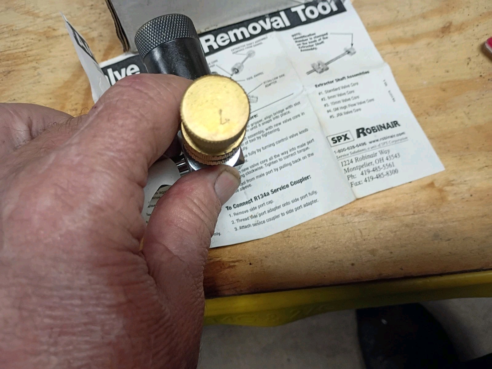 ROBINAIR Valve Core Removal Installation Tool R134A LOW SIDE 18336 COUPLER USA